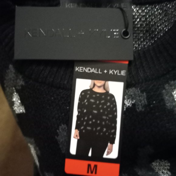 NWT!!! KENDALL + KYLIE Animal Print Sweater Pullover Women's Size M - Picture 4 of 11